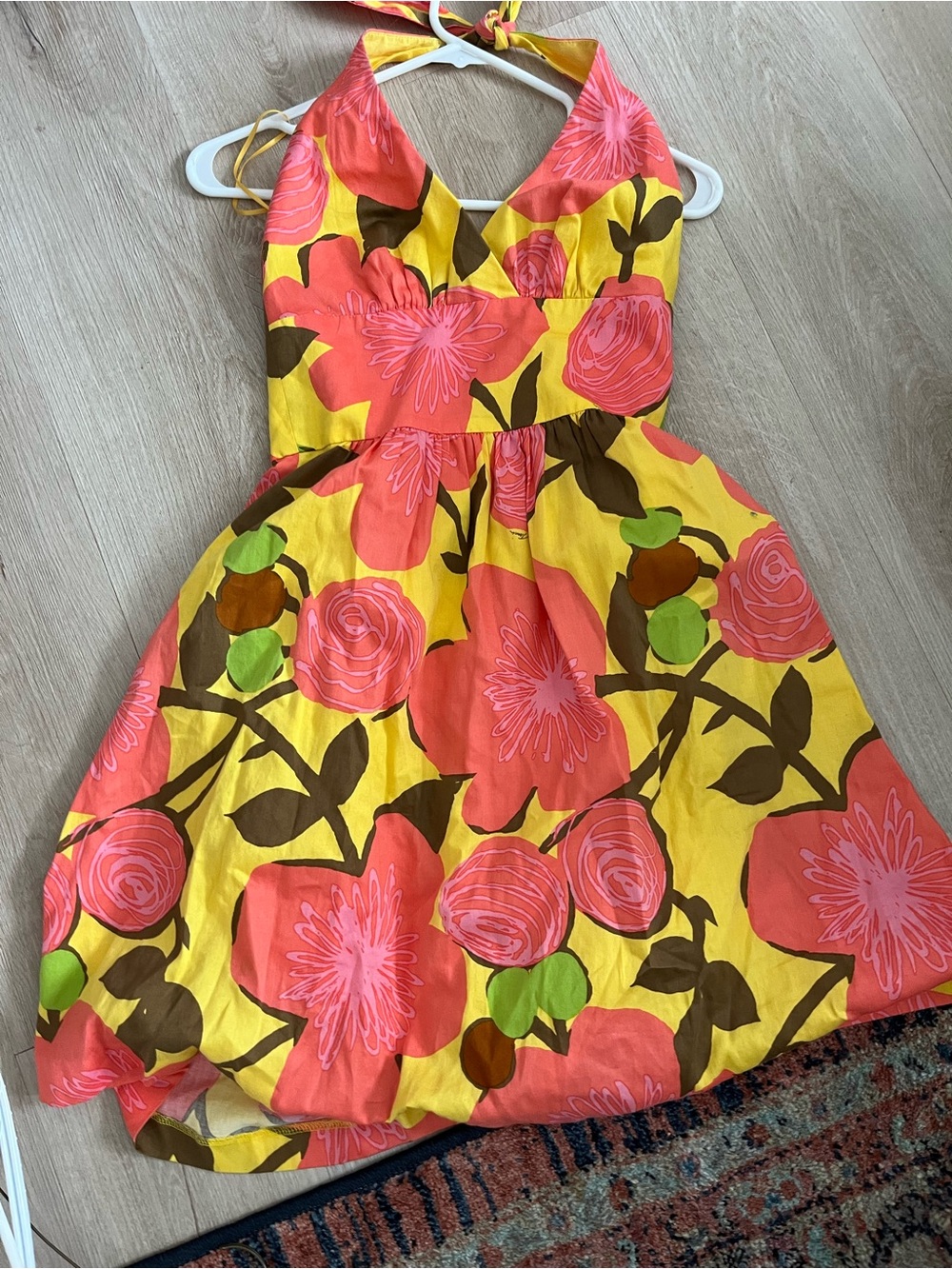 Trina Turk floral cotton Halter Dress